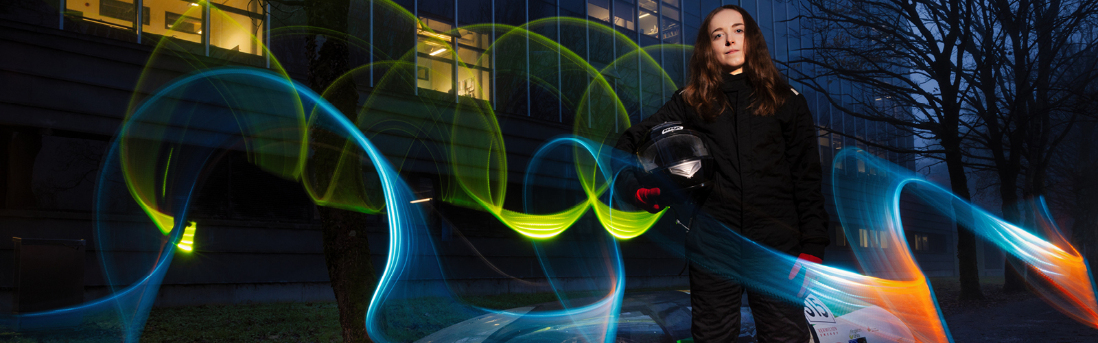 University of Galway student working on energy efficient car
