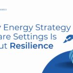 A headline graphic in blue and white saying: Why Energy Strategy in Care Settings Is About Resilience